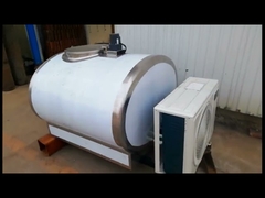 Milk cooling tank with stainless steel material.